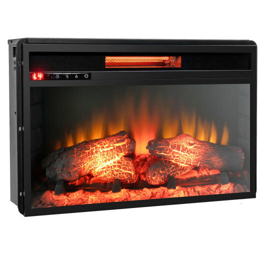 26 Inch Infrared Electric Fireplace Insert with Remote Control-Black