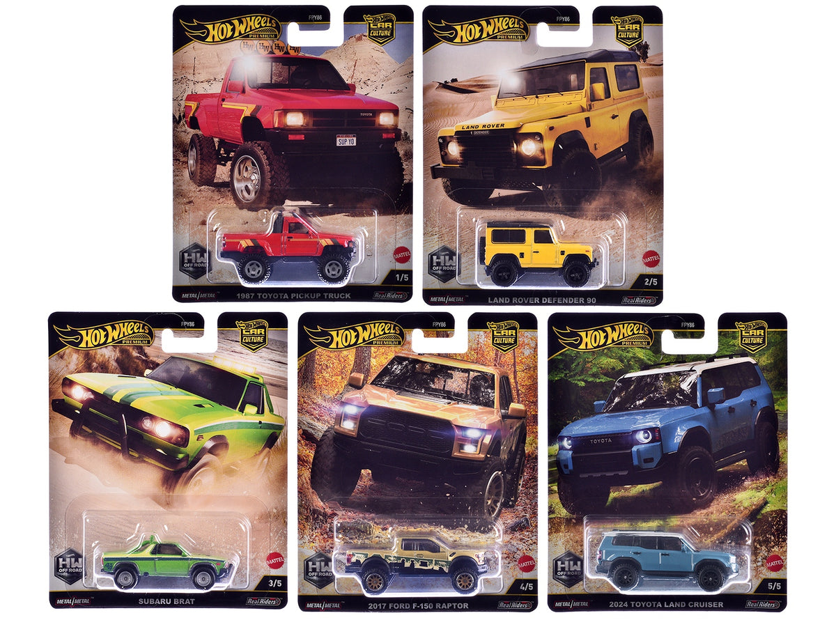 "HW Off Road" 5 piece Set "Car Culture" 2024 Series H Diecast Model Cars by Hot Wheels