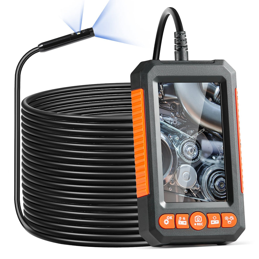 Endoscope Camera with Light, Dual Lens Borescope with 49.2FT Semi-Rigid Cable, 4.3" Screen 1080P Inspection Camera, 8 +  – product image 1