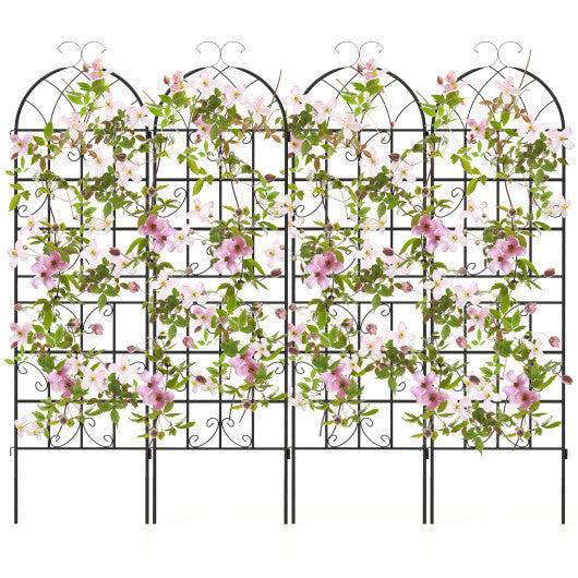 2/4 Pack 71 x 20 Inch Metal Garden Trellis for Climbing Plants-Set of 2