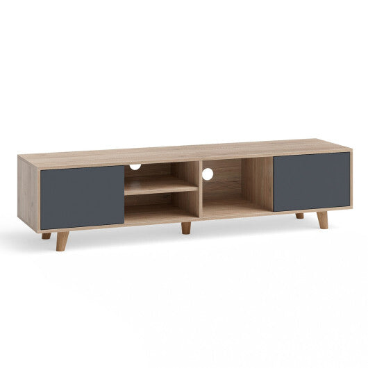 TV Stand Cabinet for TVs up to 65 Inch with Open Shelf for Living Room