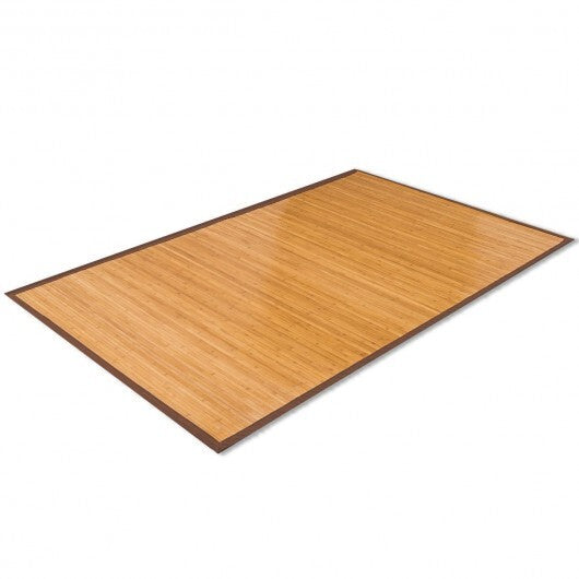 5 x 8 Feet Bamboo Floor Mat with Anti-Slip Backing for Living Room Bedroom