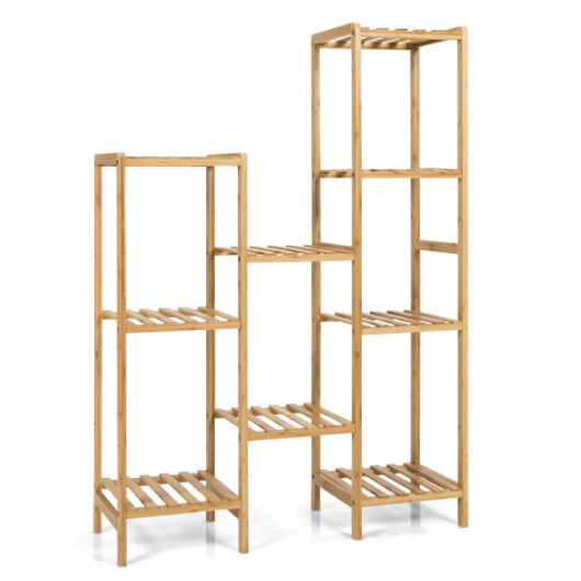 9/11-Tier Bamboo Plant Stand for Living Room Balcony Garden-11-Tier