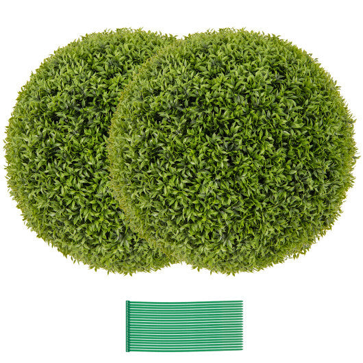 2 PCS 20 Inch Artificial Plant Boxwood Topiary Ball-M