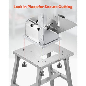 Electric Meat Bandsaw Stand, Floor Stand with Adjustable Height, Stable H-Shaped Frame, Anti-Slip Foot Pads, for Our Bone Saw Machine, Compatible with Models BS-130 & BS-250