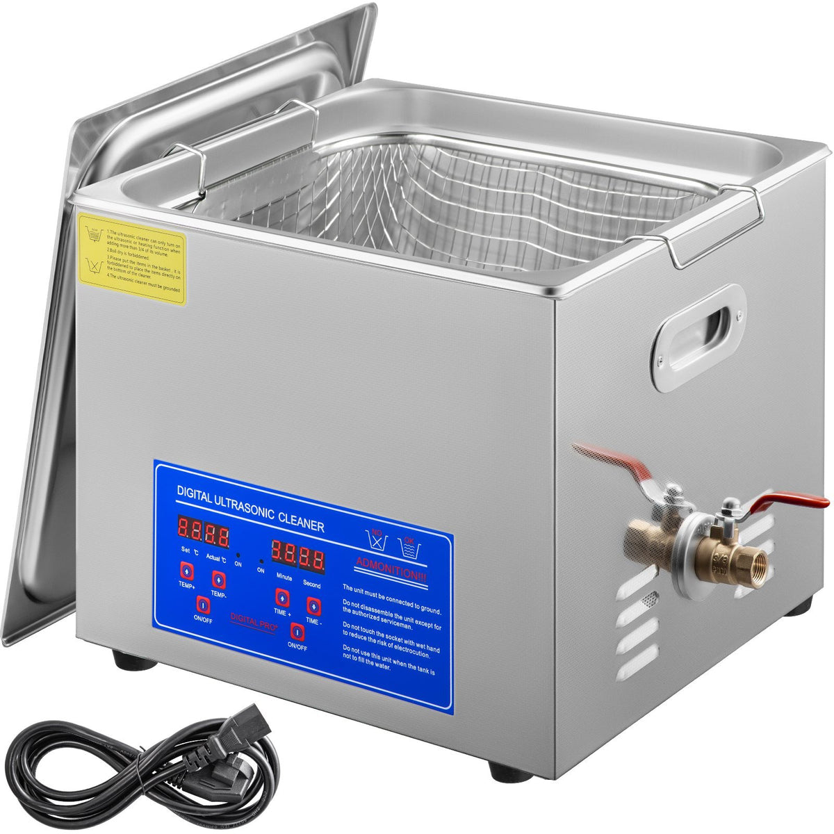 15L Ultrasonic Cleaner with Digital Timer&Heater Professional Ultrasonic Cleaner 40kHz Advanced Ultrasonic Cleaner 110V for