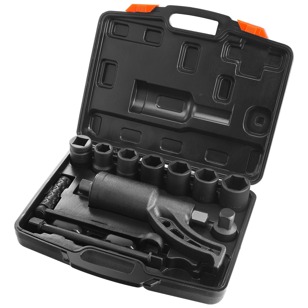 Torque Multiplier, 1 Inch Drive Lug Nut Wrench/Multiplier Heavy Duty Torque Multiplier Wrench Set, 1:58 4800N.m Lug Nut Remover, Includes 8 Sockets (24-38mm) and Storage Case