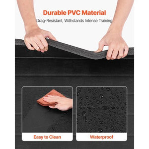 10x5 ft Wrestling Mat, Martial Arts Thick Mat for Home Gym Workouts Exercise, Waterproof PVC Roll-Up Training Mats for Gymnastics, Tatami, Jiu Jitsu BJJ MMA Judo, Boxing, Black