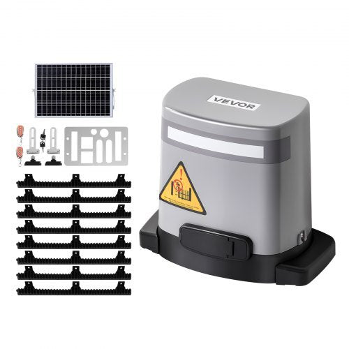 Solar Sliding Gate Opener, 280W Electric Gate Opener for Doors up to 65.6ft 1799lbs, Gear Track Rolling Fence Door Motor – product image 8
