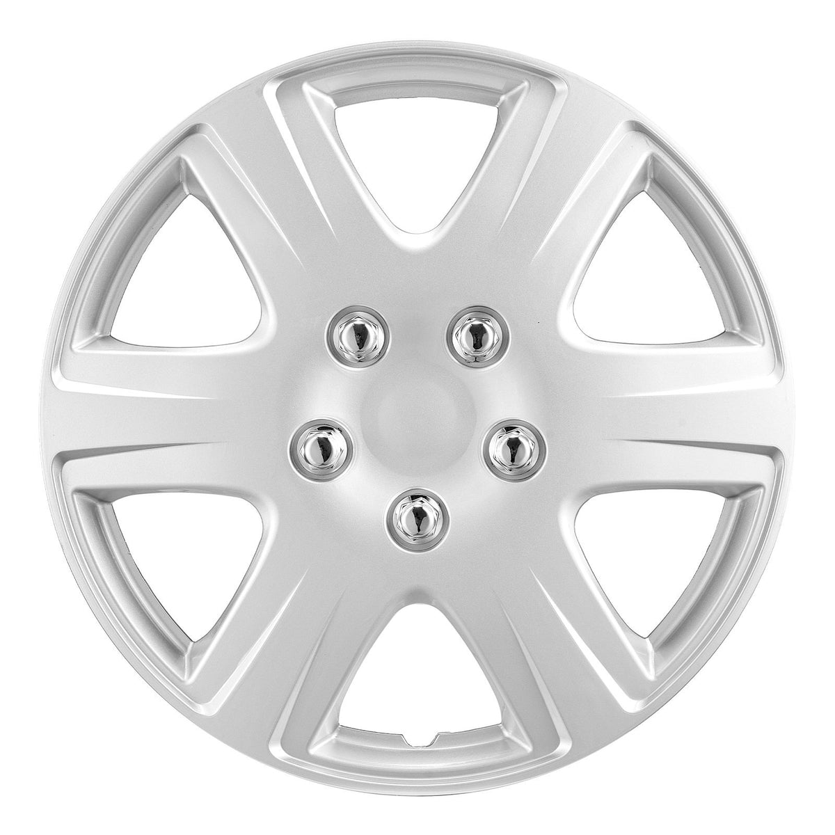 Wheel Rim Cover Hubcaps, 15 in Diameter, Sturdy & Durable Scratch-Resistant Hubcap with Snap & Valve Nozzle Hole, ABS & PC Hubcap with High Rigidity & Less Wind Drag, Fits for All Weather Use