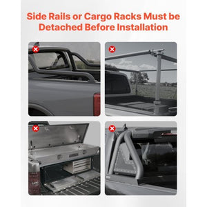 Soft Roll-Up Truck Bed Tonneau Cover, Compatible with 2017-2026 Honda Ridgeline, Fits 5 ft (5 ft 4 in/64 in) Bed, Triple-Layer Heavy-Duty PVC Tonneau Cover with Three Aluminum Alloy Support Bars
