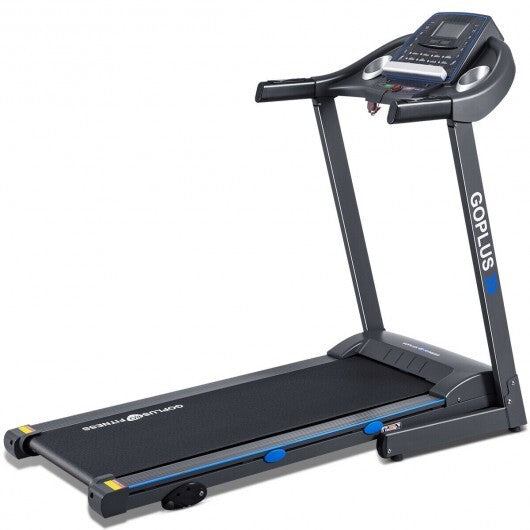 2.25 HP Folding Electric Motorized Power Treadmill with Blue Backlit LCD Display