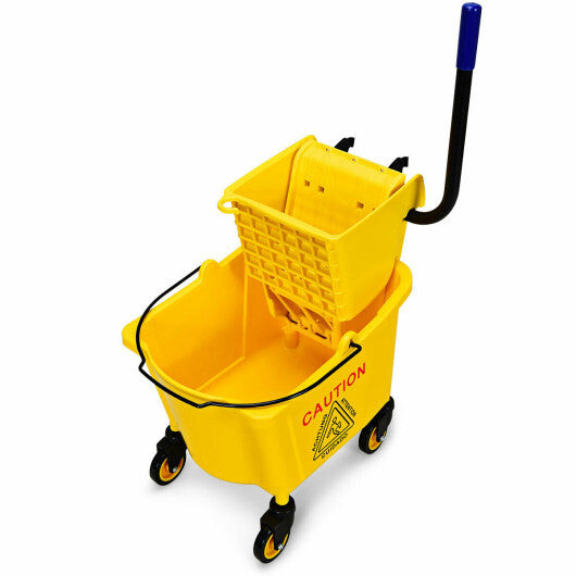 26 Quart Side Press Wringer Commercial Mop Bucket