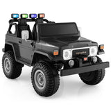 12V 2-Seat Licensed Kids Ride On Toyota FJ40 Car with 2.4G Remote Control-Black