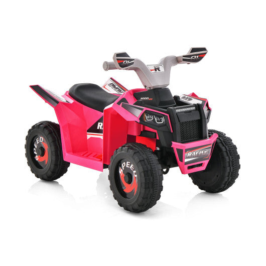 Kids Ride on ATV 4 Wheeler Quad Toy Car with Direction Control-White