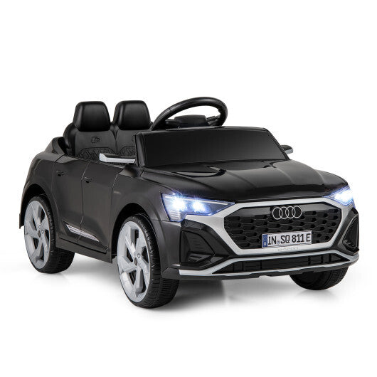 12V Kids Ride on Car Licensed Audi SQ8 with Remote Control and 3 Speeds-Black