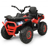 12 V Kids Electric 4-Wheeler ATV Quad with MP3 and LED Lights-Black