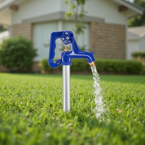 Frost Proof Yard Hydrant, 6.22FT Freeze-Proof Outdoor Faucet with 48" Bury Depth, 3/4" NPT Pipe Connection, Lever Handle + Handwheel, No Lead Freezeless Hydrant for Yard Garden Farm Irrigation