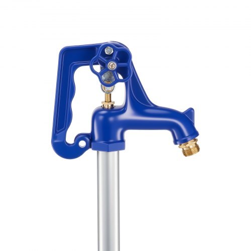 Frost Proof Yard Hydrant, 6.22FT Freeze-Proof Outdoor Faucet with 48" Bury Depth, 3/4" NPT Pipe Connection, Lever Handle + Handwheel, No Lead Freezeless Hydrant for Yard Garden Farm Irrigation