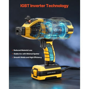 Portable Handheld Welding Machine, 20-140A Portable ARC Welder with 5-Level Current Adjustment & IGBT Inverter, 110V Handheld Stick Welder with Hot Start Function Fit for 1/16"-1/8" Welding Rods