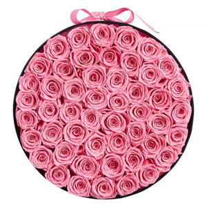 Forever Flowers, 50 Preserved Roses in a Box, Eternal Flowers Immortal Bouquet Birthday Present for Delivery Prime Women Her Wife Mothers, Anniversary, Valentine's Day,Christmas, Sweet Pink