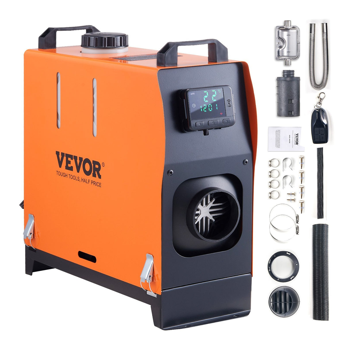 Diesel Air Heater, 12V 5KW All-on-one Diesel Heater with Remote Control and LCD, 5L Fuel Tank Portable Diesel Parking Heater, Rapid Heating for RV Trailer Camper Van Boat