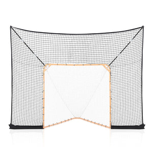 Hockey and Lacrosse Goal Backstop, 12x9 ft Lacrosse Net with Extended Coverage, Quick Easy Setup Complete Accessories Training Net, Backyard Lacrosse Equipment, for Youth Adult (NET ONLY)