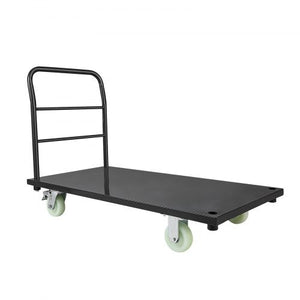 Heavy Duty Platform Truck, 2000 lbs Capacity, Industrial Steel Flatbed Cart with Swivel Wheels and Handle, Platform Hand Push Truck Dolly, Easy Storage, for Luggage Moving, 48 x 24 x 32.1 in