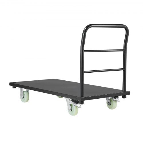 Heavy Duty Platform Truck, 2000 lbs Capacity, Industrial Steel Flatbed Cart with Swivel Wheels and Handle, Platform Hand Push Truck Dolly, Easy Storage, for Luggage Moving, 48 x 24 x 32.1 in
