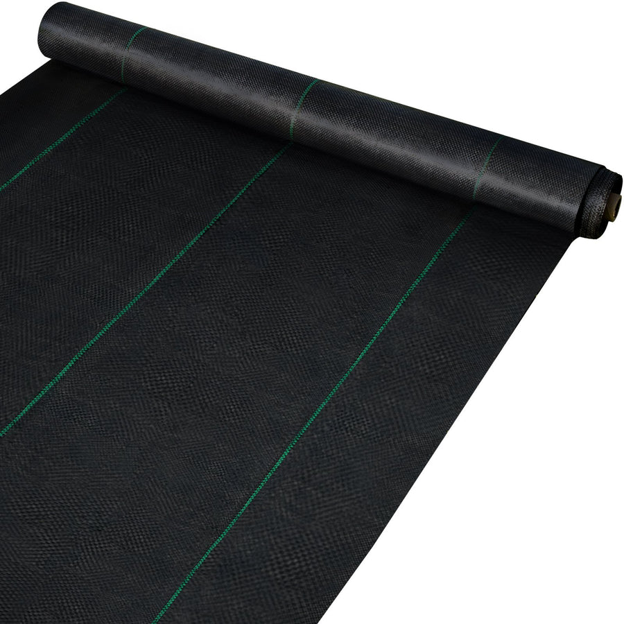 6.5FTx300FT Premium Weed Barrier Fabric Heavy Duty 3.2OZ, Woven Weed Control Fabric, High Permeability Good for Flower Bed, Geotextile Fabric for Underlayment, Polyethylene Ground Cover