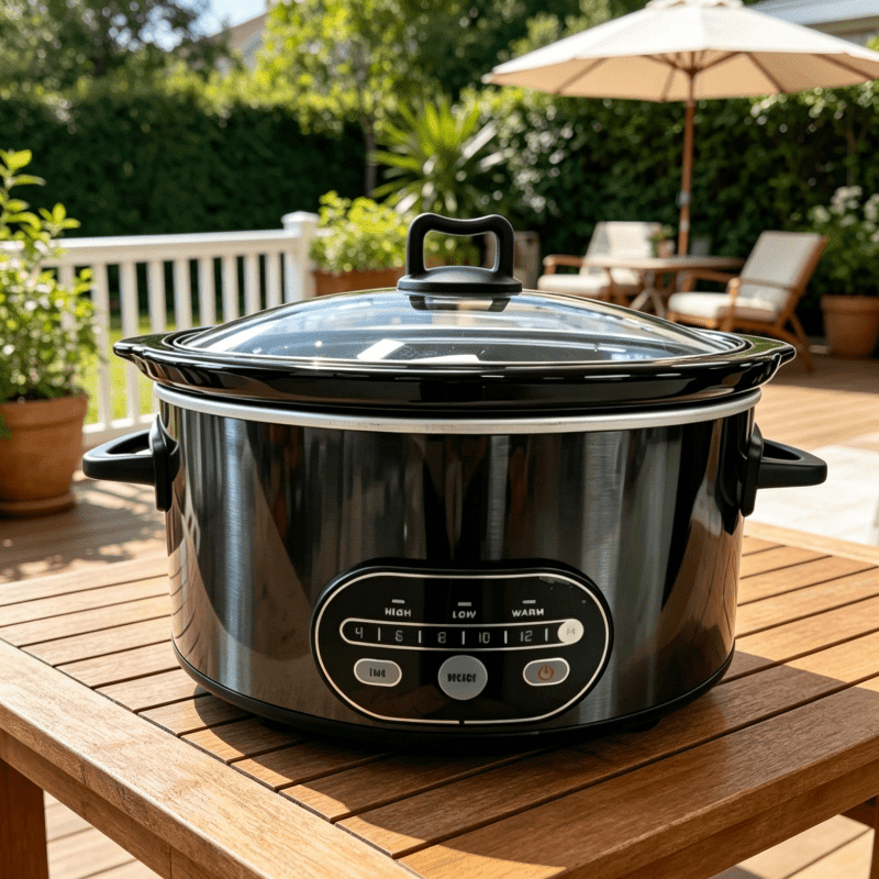 6/8 Quart Slow Cooker with 3 Cooking Settings, Non-Stick Ceramic Inner Pot, Dishwasher-Safe Lid, Multi-Functional Slow Cooker for Soups, Stews, R