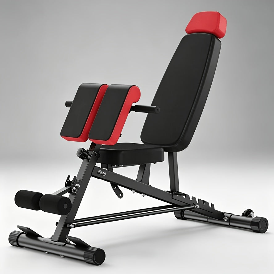 Multifunctional Bench Press Bench, Adjustable Bench for Supine, Prone, And Flat Positions, High-Intensity Back Extension Roman Chair, Foldable Si