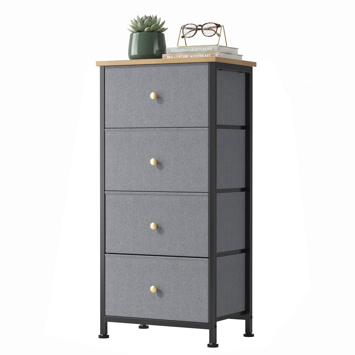 4-drawer storage cabinet - suitable for bedrooms, living rooms, and wardrobes