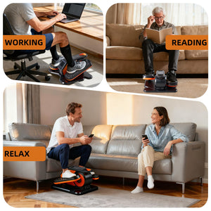 Compact Under-Desk Elliptical – Quiet Mini Pedal Exerciser with Adjustable Speed and LED Display — Fitness Equipment