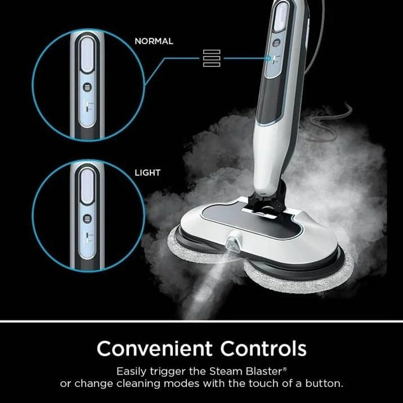 Dual Head Hard Floor Steam Mop, 3 Adjustable Steam Modes, LED Headlights, Lightweight for Home Tile Cleaning