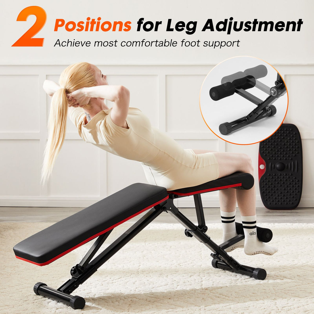 Weight Bench Adjustable Workout Bench for Home Gym, Foldable Bench Press for Full Body Exercise and Strength Training Weight Bench Adjustable Wor