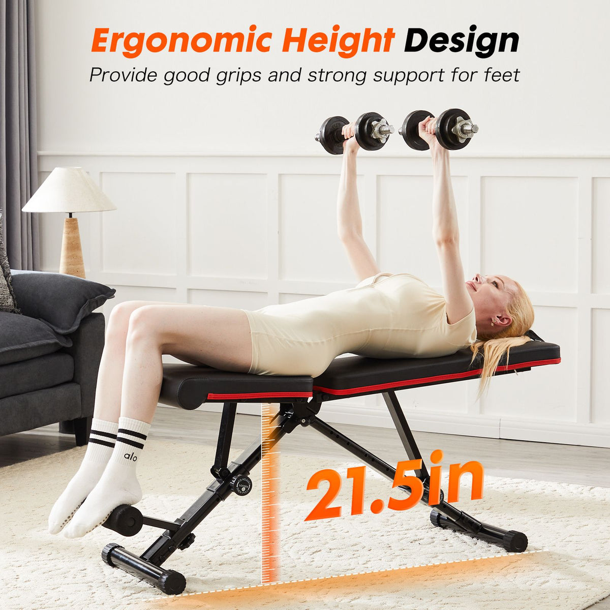 Weight Bench Adjustable Workout Bench for Home Gym, Foldable Bench Press for Full Body Exercise and Strength Training Weight Bench Adjustable Wor
