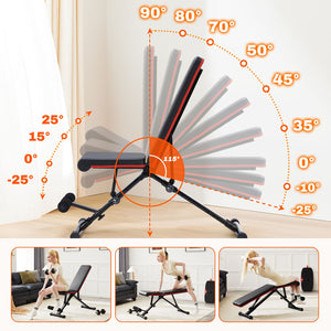 Weight Bench Adjustable Workout Bench for Home Gym, Foldable Bench Press for Full Body Exercise and Strength Training Weight Bench Adjustable Wor