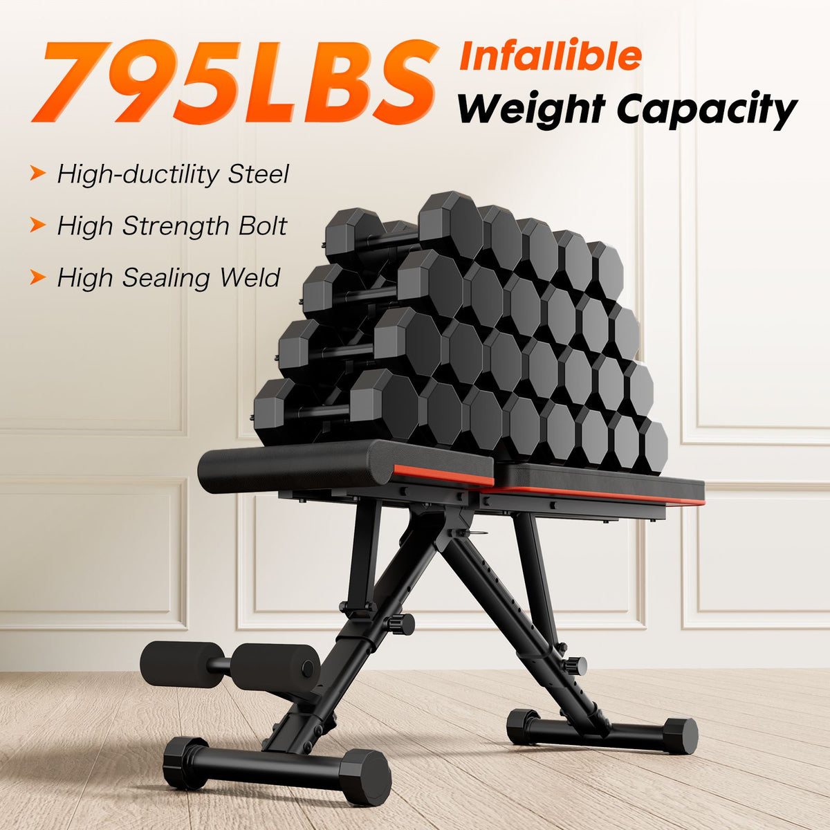 Weight Bench Adjustable Workout Bench for Home Gym, Foldable Bench Press for Full Body Exercise and Strength Training Weight Bench Adjustable Wor