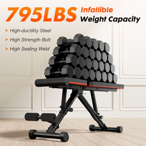 Weight Bench Adjustable Workout Bench for Home Gym, Foldable Bench Press for Full Body Exercise and Strength Training Weight Bench Adjustable Wor