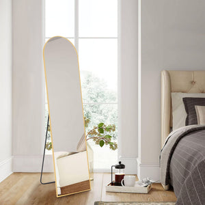 59X16" Full Length Mirror with Stand Floor Mirror with Aluminum Alloy Frame Body Wall-Mounted Mirrors For Bedroom Bathroom