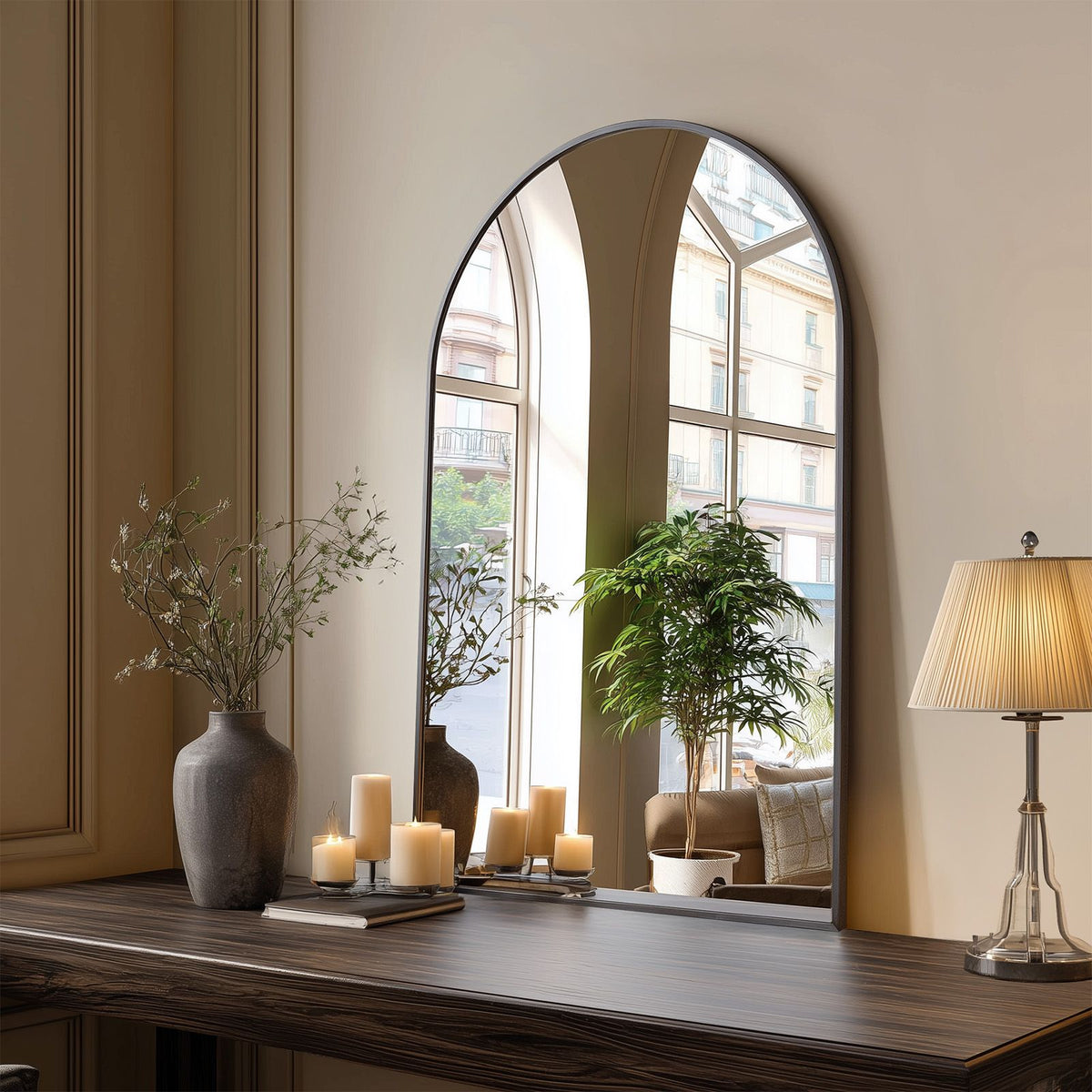 Bathroom Wall Mirror, Metal Frame Vanity Mirror for Bedroom, Entryway, Living Room