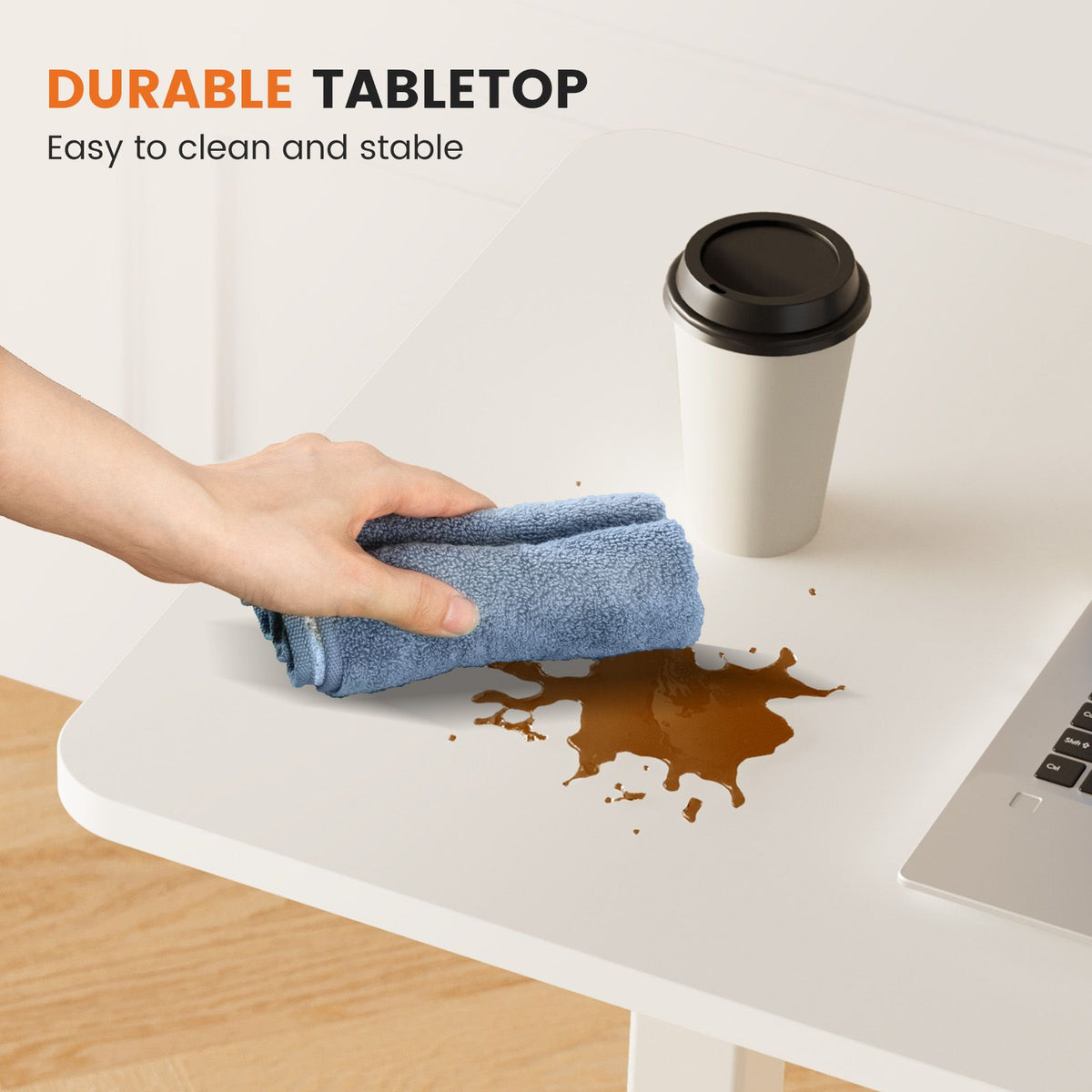Adjustable mobile bed table, computer desk, mobile standing table
