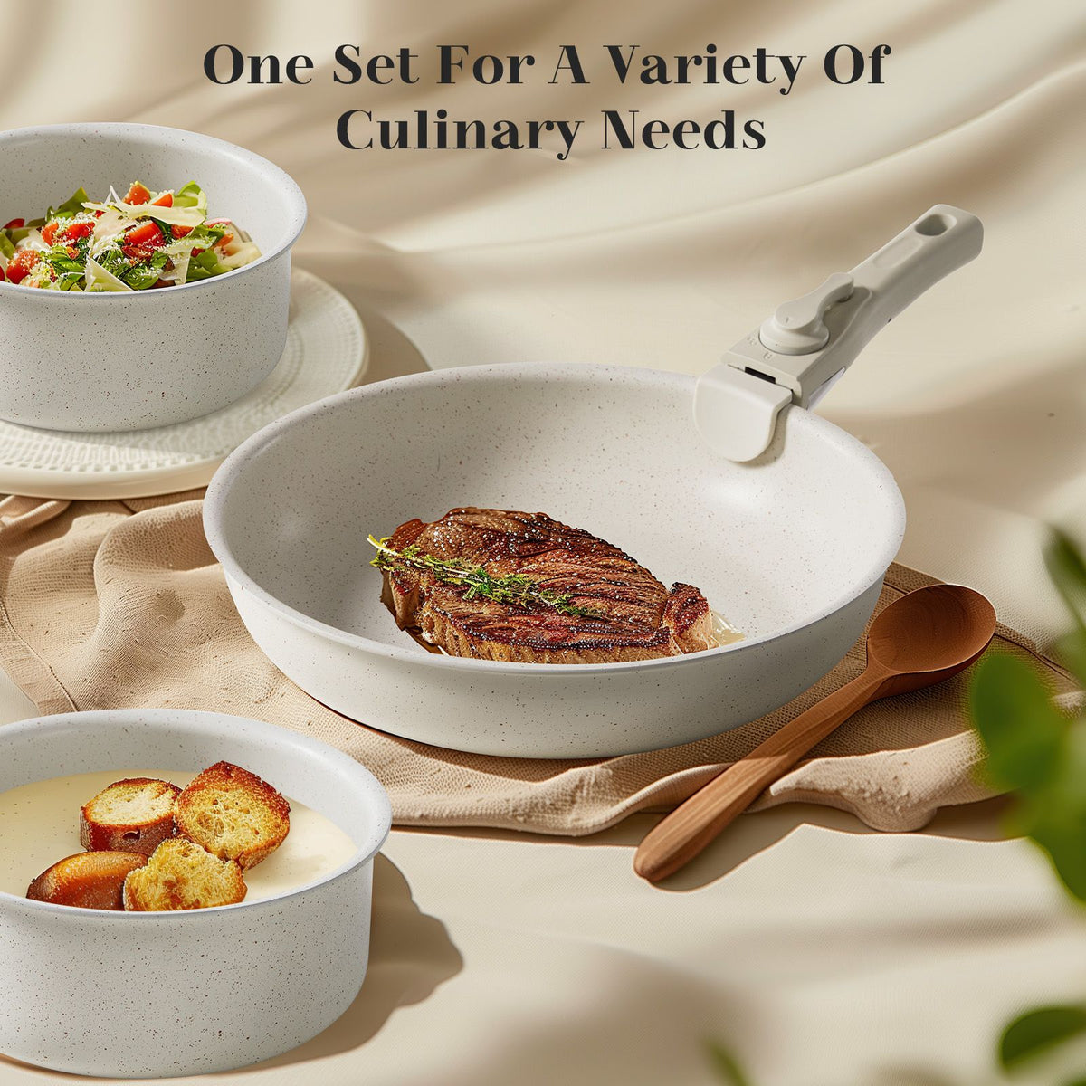 12 POTS and pans set, non-stick kitchen cookware set