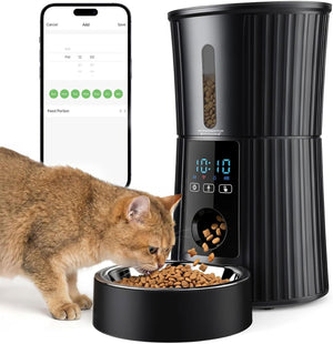 Intelligent feeder, equipped with WiFi application control function, a 4-liter capacity intelligent pet food dispenser specifically for cats and