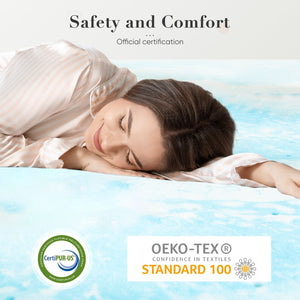 2-3 Inch Gel Memory Foam Mattress Topper Full Size Cooling Mattress Soft and Breathable Bed Topper School Bedroom Furniture