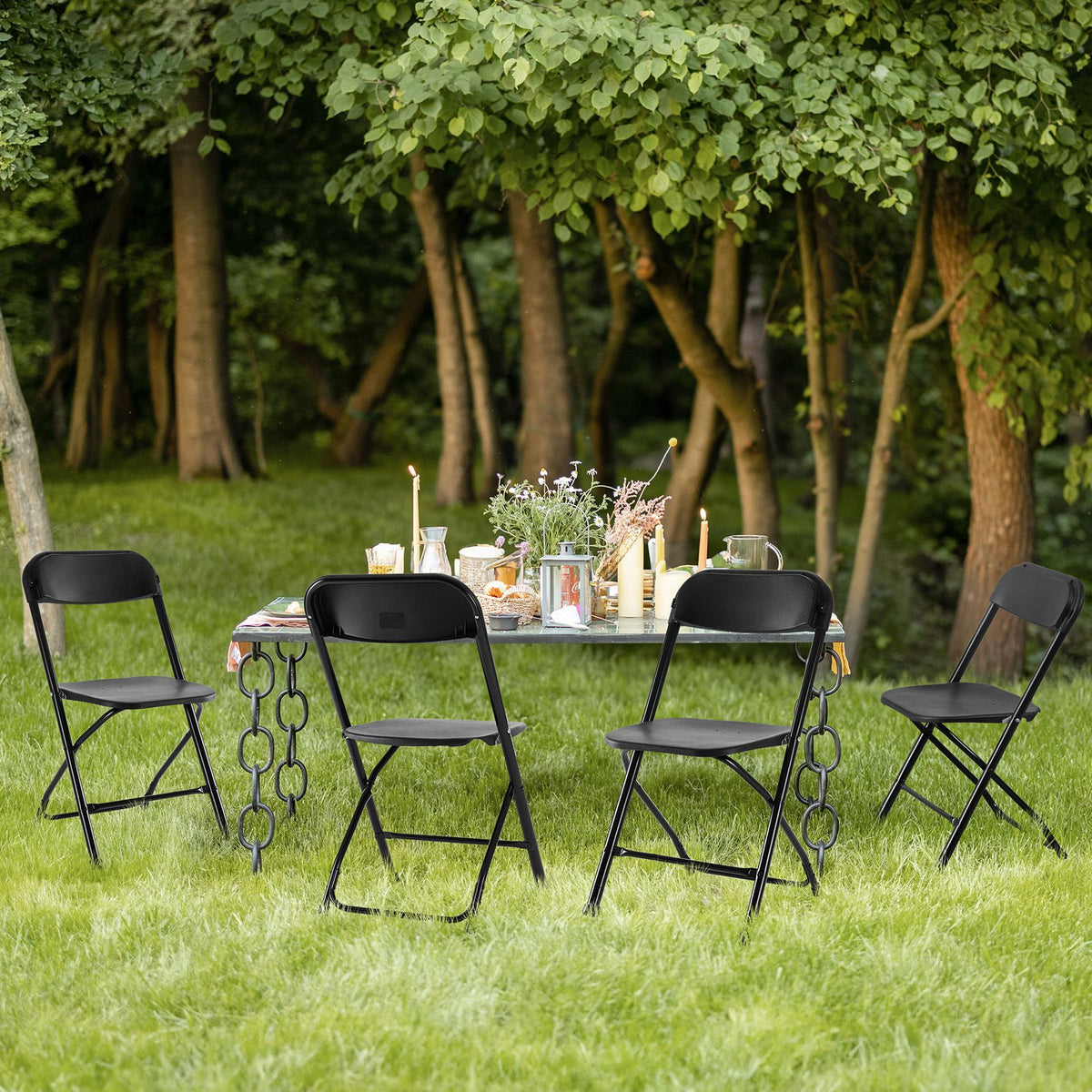 Folding Chair, Indoor Outdoor Portable, Stackable for Events, Offices, Weddings, Picnics and Restaurants