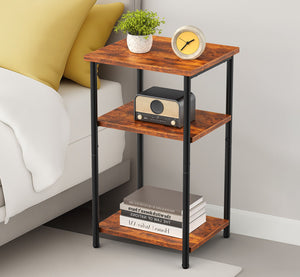 3 layer coffee table with adjustable height, small bedside table, storage shelf, suitable for bedroom, living room, office space saving