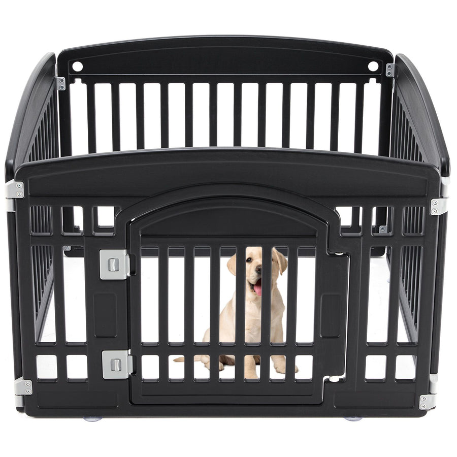 Dog Playpen Safe & Secure Indoor/Outdoor Pet Fence | Folding & Portable | Ideal for Small to Medium Dogs | Easy to Clean