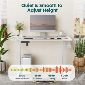 Ergonomic Height Adjustable Table with T-Shaped Metal Bracket Modern Computer Workstations,40'' x 24"in